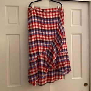 Lane Bryant checkered midi skirt